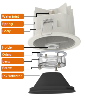 Mingfa Tech-Mingfa Tech Launches Waterproof Led Cooling Kit Downlight For Cob Module-soak