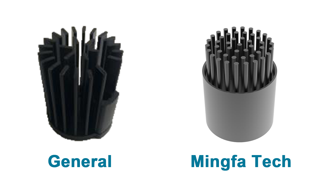 Mingfa Tech-Light Housing | BuLED-30F50F black anodized heatsink kit light kit-1